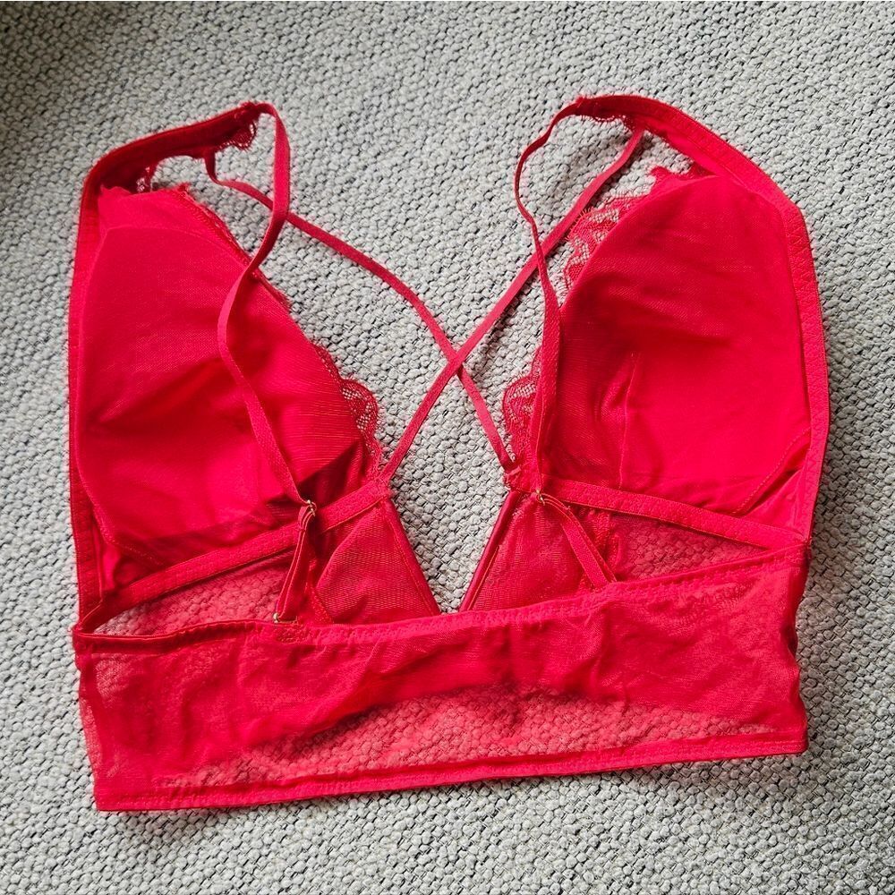 Red Lace Bralette - Picture 3 of 3